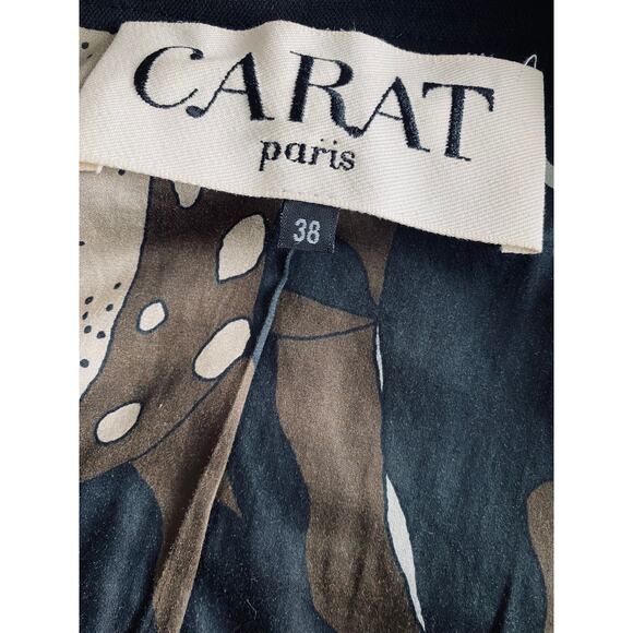 Carat Paris Jacket size 38 bust 34   French shrunken black blazer - Picture 7 of 13